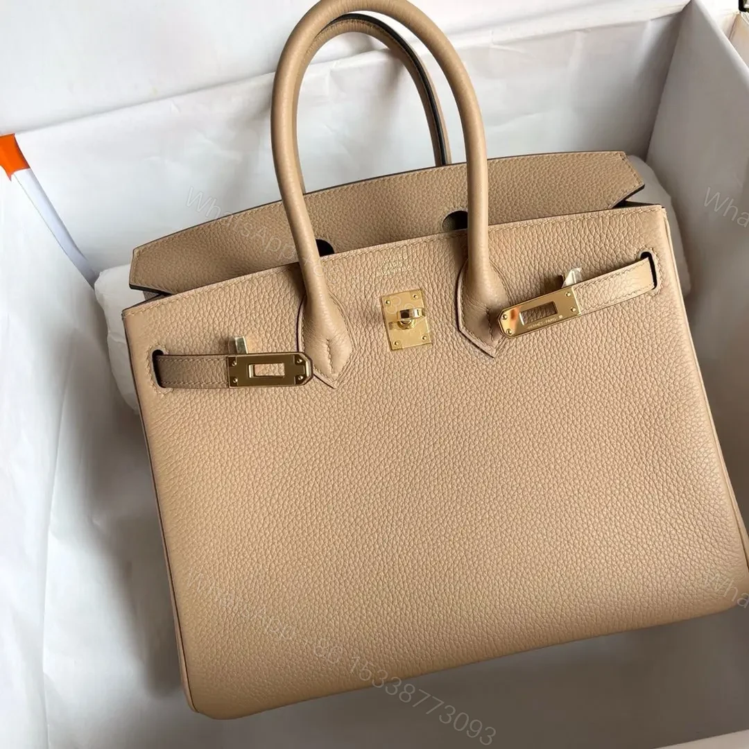 View 2 of HN Birkin Beige Togo 25 Gold Hardware
