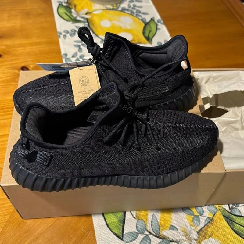 View 3 of First Copy Adidas Yeezy Boost 350 V2 Black Red Men’s Sneakers