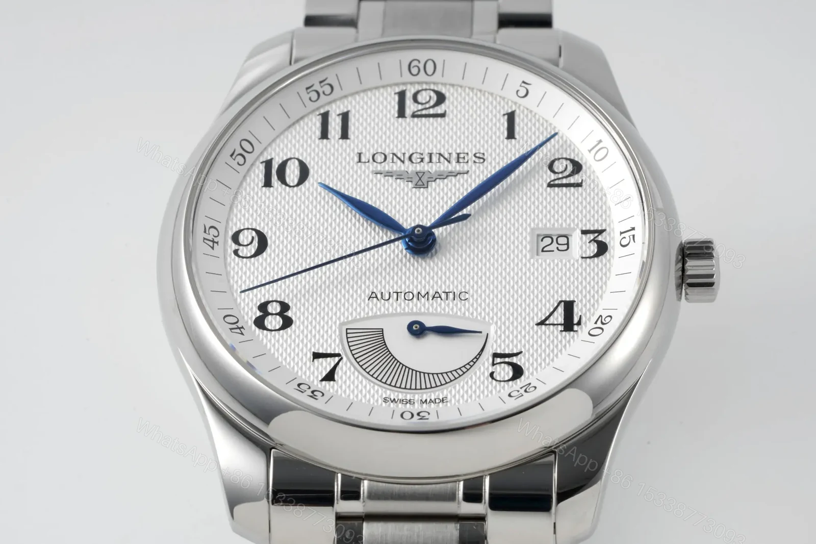 View 2 of Longines Master Collection Automatic Watch Silver with Blue Hands