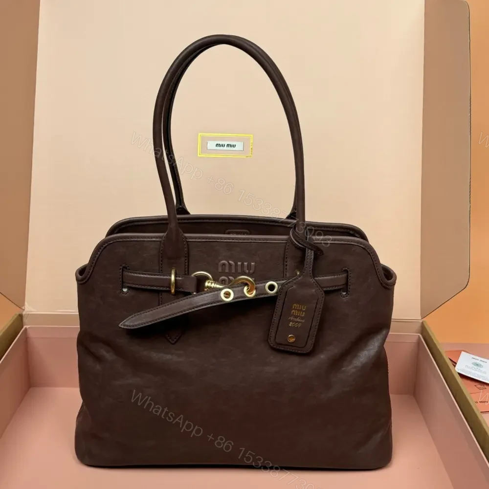 高仿miumiu*Aventure系列5BG291手提包石楠木色免檢版 — view 1
