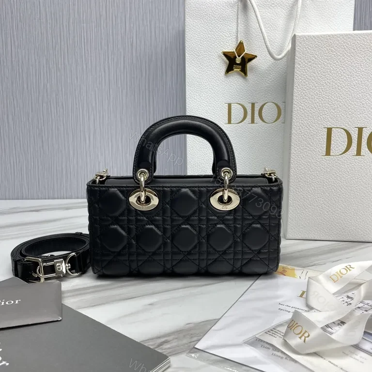 View 4 of Chic Quilted Mini Bag with Signature Charms - Dior-Inspired Luxe