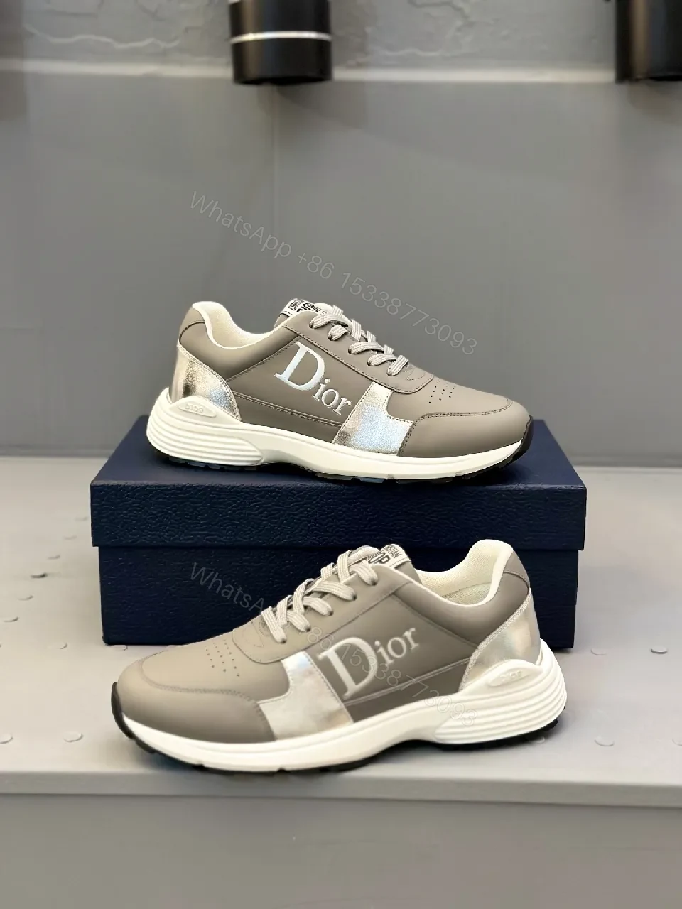View 3 of Chic Leather High-Top Sneaker with Luxe Comfort Technology