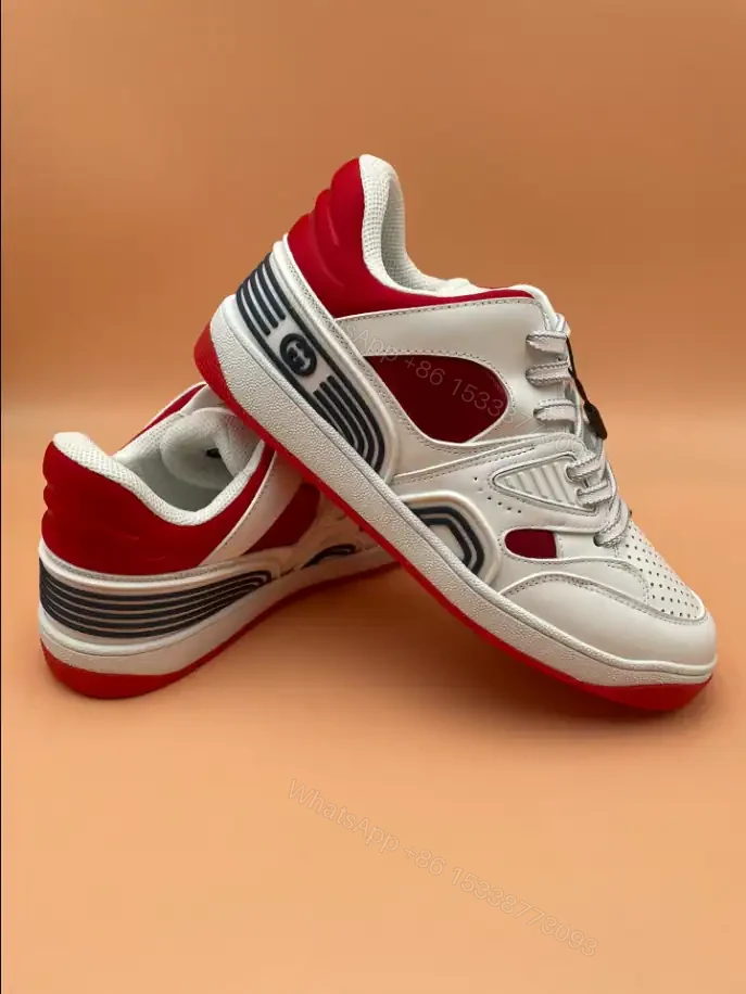 View 3 of GUCCI BASKET SNEAKERS IN WHITE AND RED – GC182