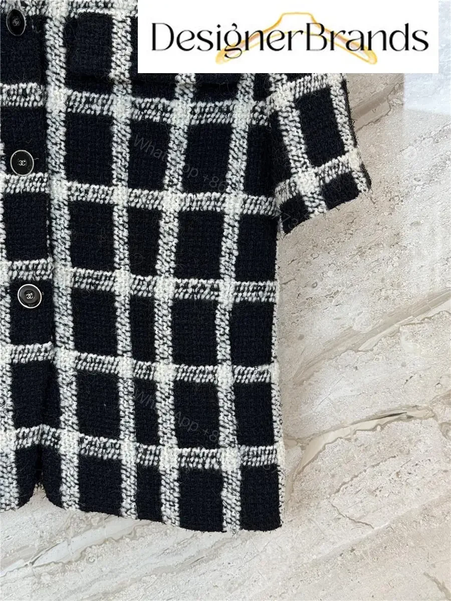 View 7 of Chanel Classic Black and White Plaid Tweed Jacket