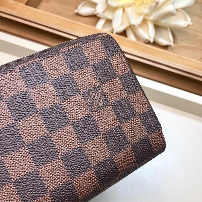 View 4 of Louis Vuitton Clemence Wallet Damier Ebene Canvas