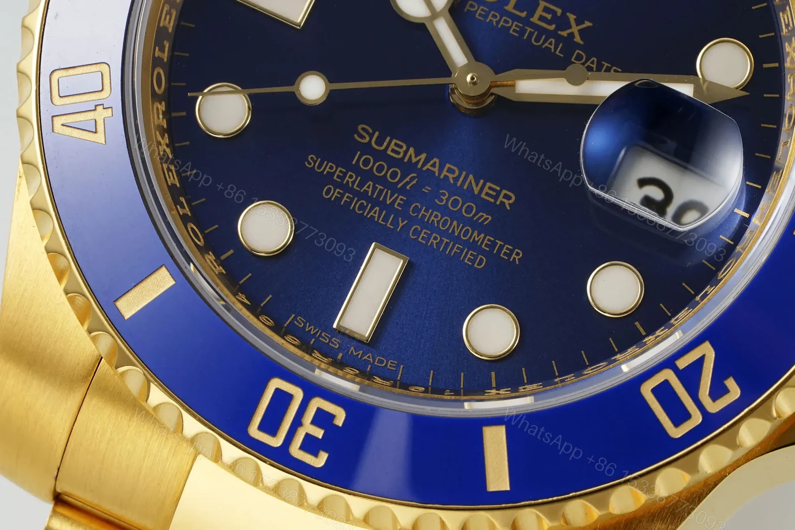 View 4 of Rolex Submariner Date Yellow Gold Blue 116618LB-0003