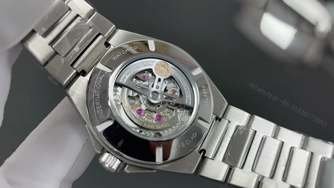 View 6 of IWC Ingenieur Green Replica 42MM Premium Perpetual Calendar Steel Bracelet Edition RG-IWC-INGENIEUR-GREEN-42