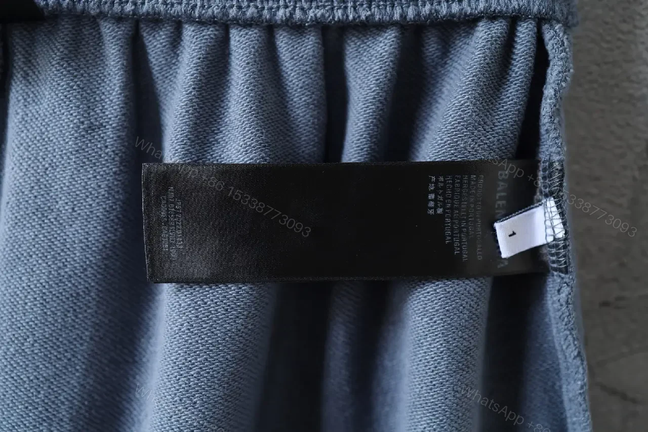 View 9 of Blue Cotton Shorts Relaxed Fit Neck Balenciaga Style?