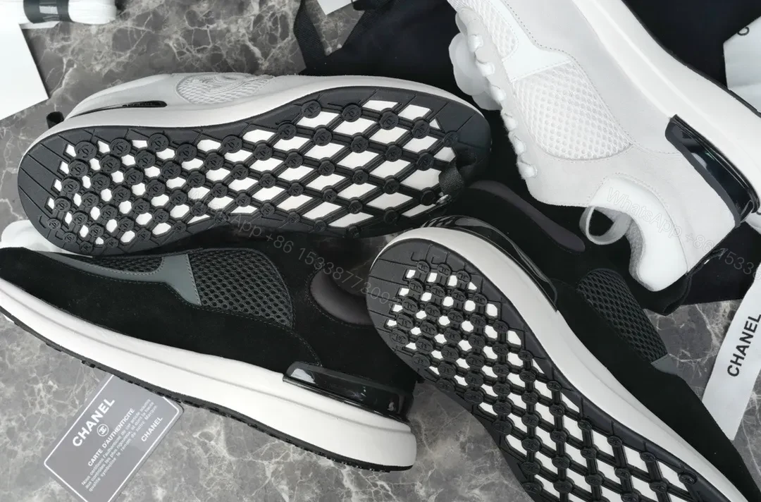 View 4 of Black & Grey Mesh Sneaker – Luxe Comfort, Signature Detailing, Everyday Style