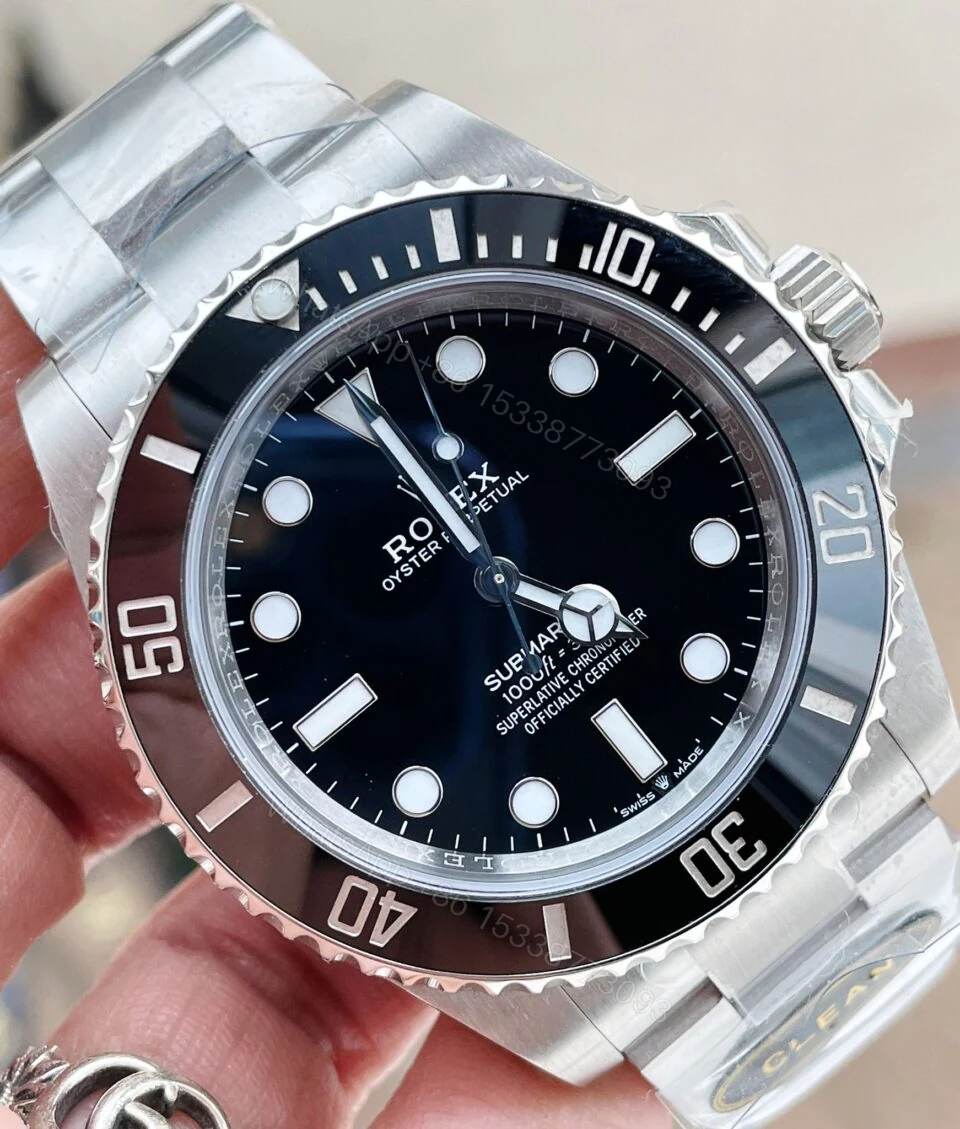 View 4 of Clean FACTORY 1:1 Rolex Submariner No Date CF 41mm Black Dial Black ceramic Bezel 3230