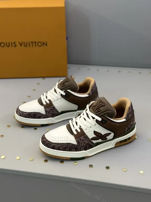 View 7 of Patterned Leather LV-Detail High-Tops: Comfort & Couture sneakers
