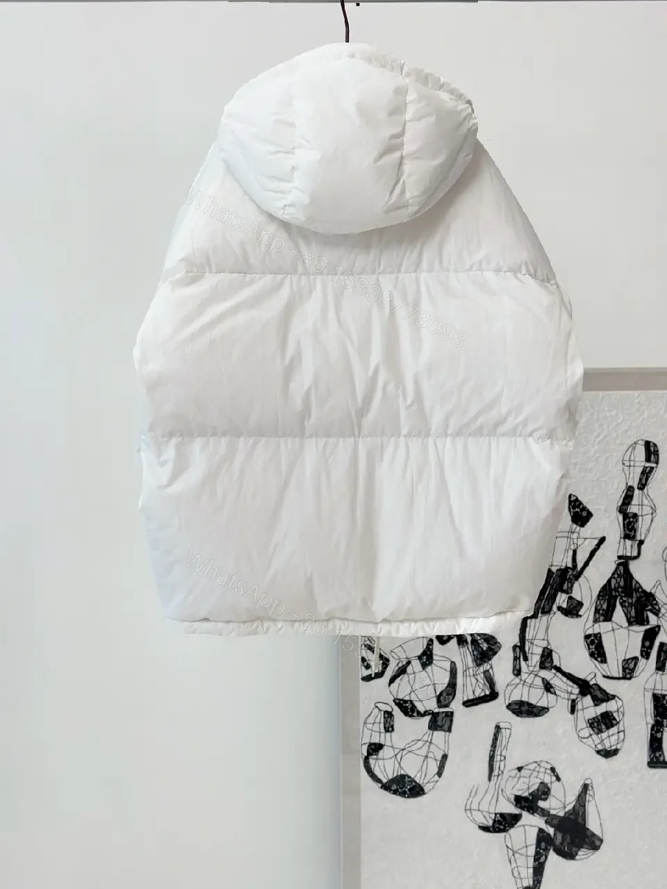 View 5 of Cozy Off-White Insulated Puffer Jacket: Lightweight Warmth