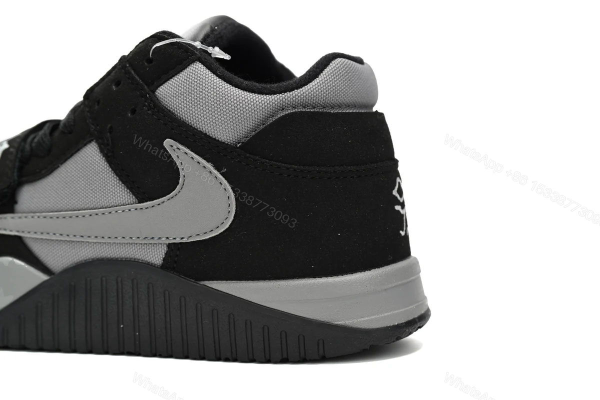 View 8 of Travis Scott x Jordan Cut The Check Nice Kicks Black Charcoal FZ8117-481