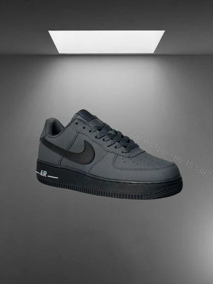 FIRST COPY NIKE AIRFORCE 1 LOW GREY BLACK 2025 — view 1