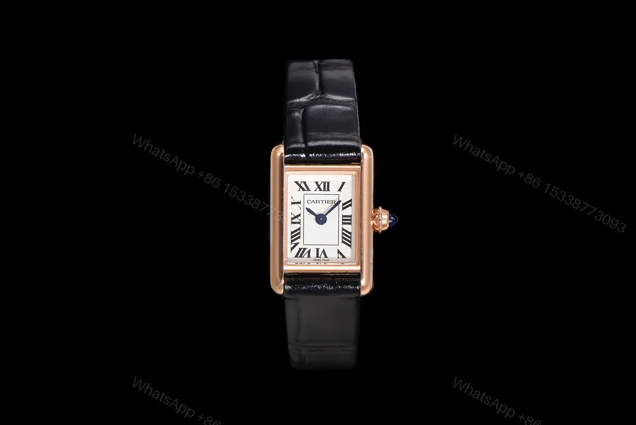 Cartier Tank Louis Mini Watch 24MM Gold Case Black Crocodile Leather Strap Premium Edition CAR-TANK-LOUIS-MINI-GOLD-24 — view 1