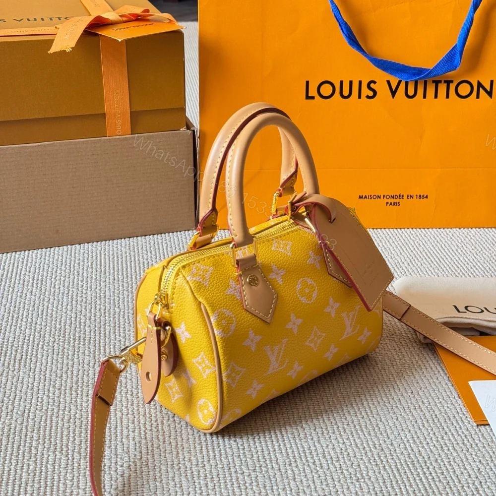 View 3 of Louis Vuitton Nano Speedy Yellow 16Cm