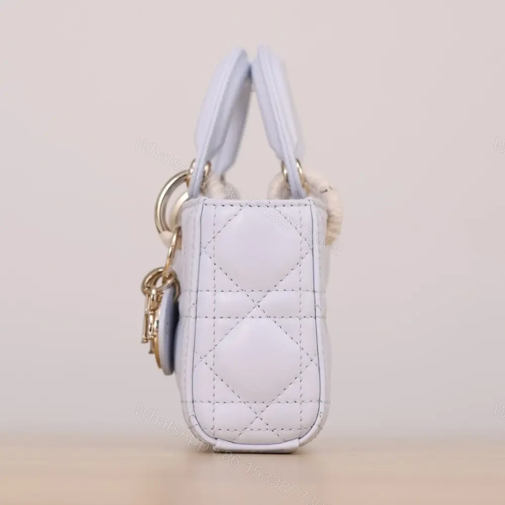 View 6 of 高仿Dior*LadyDJoy系列S0910M26Z小羊皮戴妃包藍色Mini免檢版