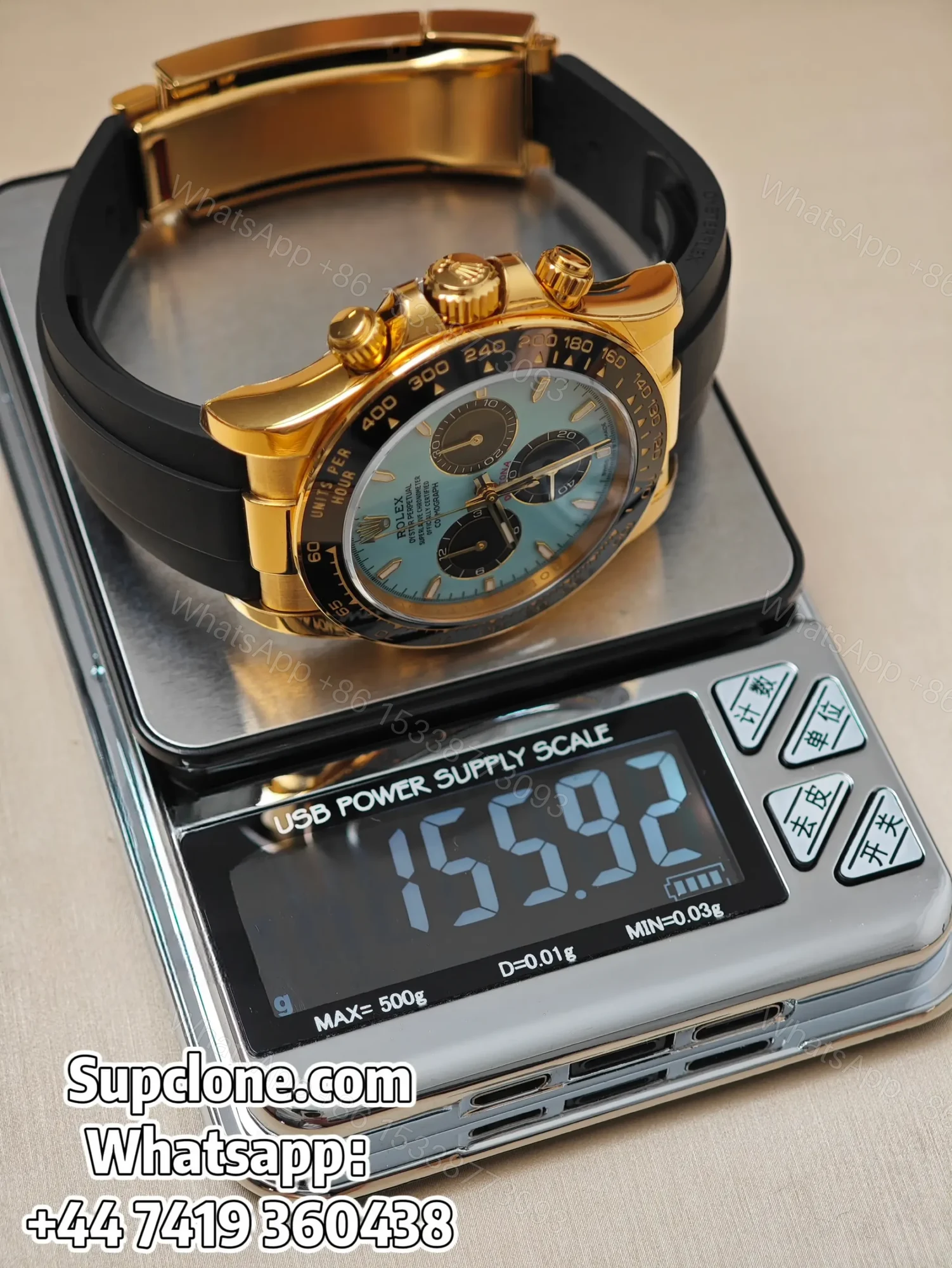 View 17 of Rolex Super Clone Daytona M126518LN-0014 Tiffany Blue Dial 4131 Movement