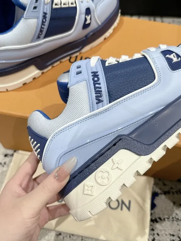 View 7 of Denim-Inspired LV High-Top Sneaker with Comfort