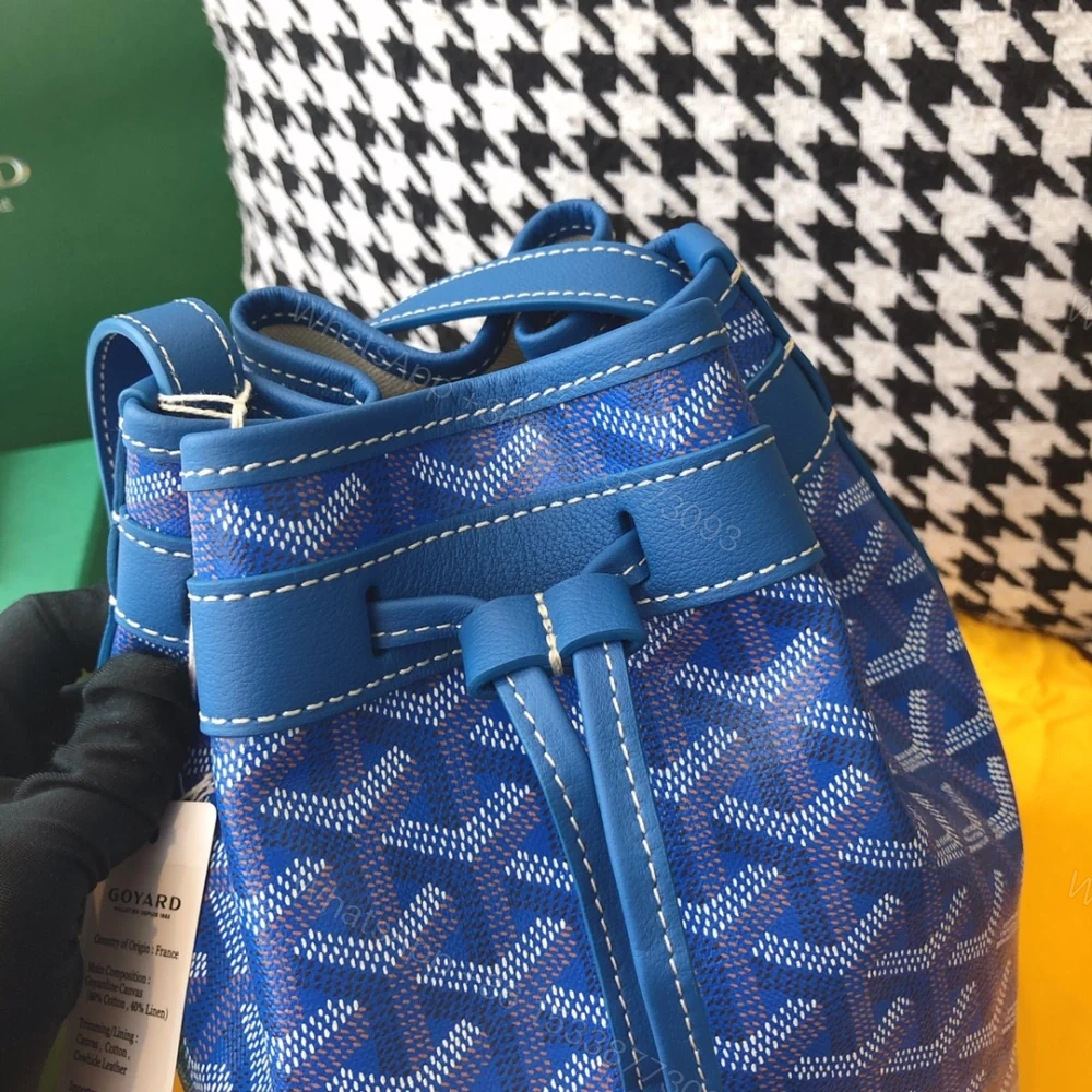 View 5 of 高仿Goyard*PEFLOT3抽繩水桶包藍色免檢版