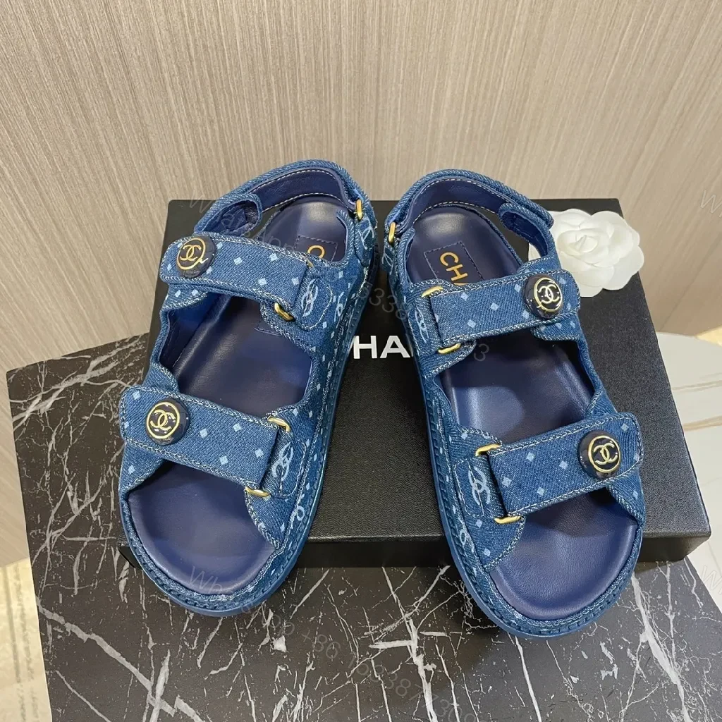 View 4 of Denim-Inspired Sandal: Comfort-First Luxury Footwear