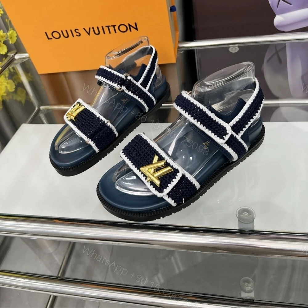 View 4 of LOUIS VUITTON LV SUNSET COMFORT SANDAL BLUE AND WHITE 1AHKI7