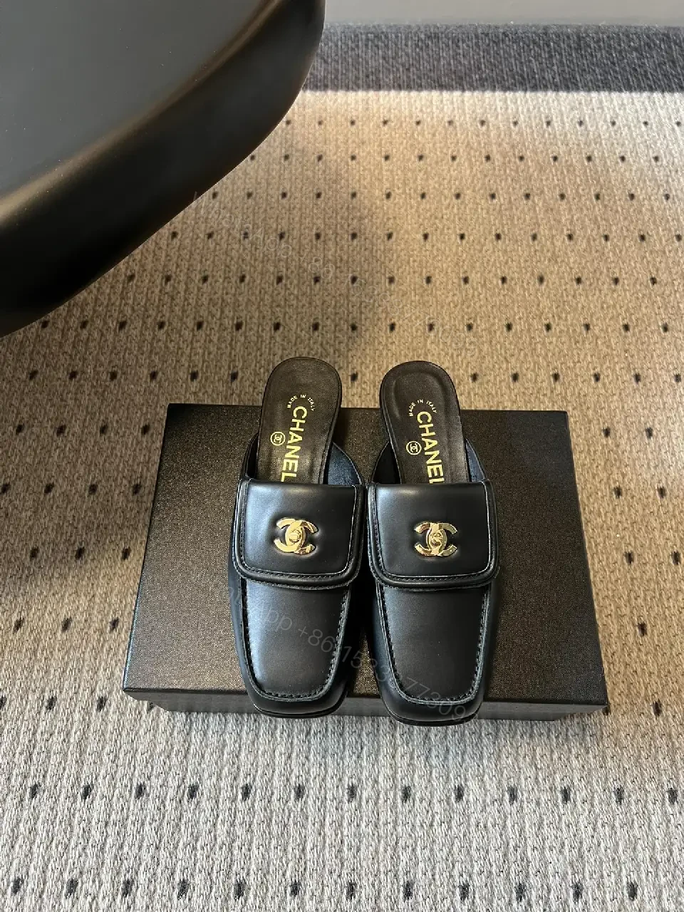 View 9 of Chic Leather Slides: Luxury Comfort in Minimalist Design