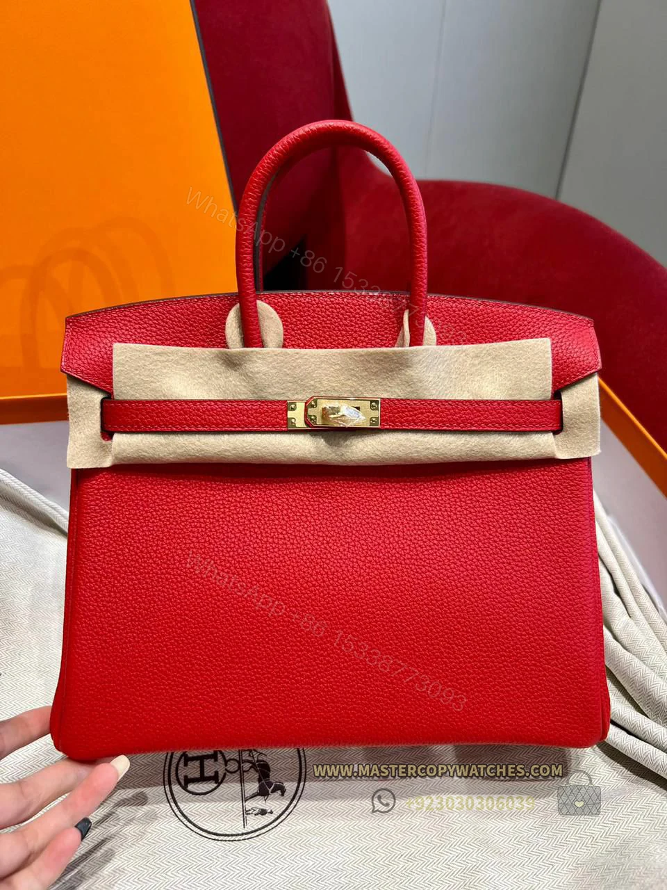 Hermes Birkin 30 Rouge Piment — view 1