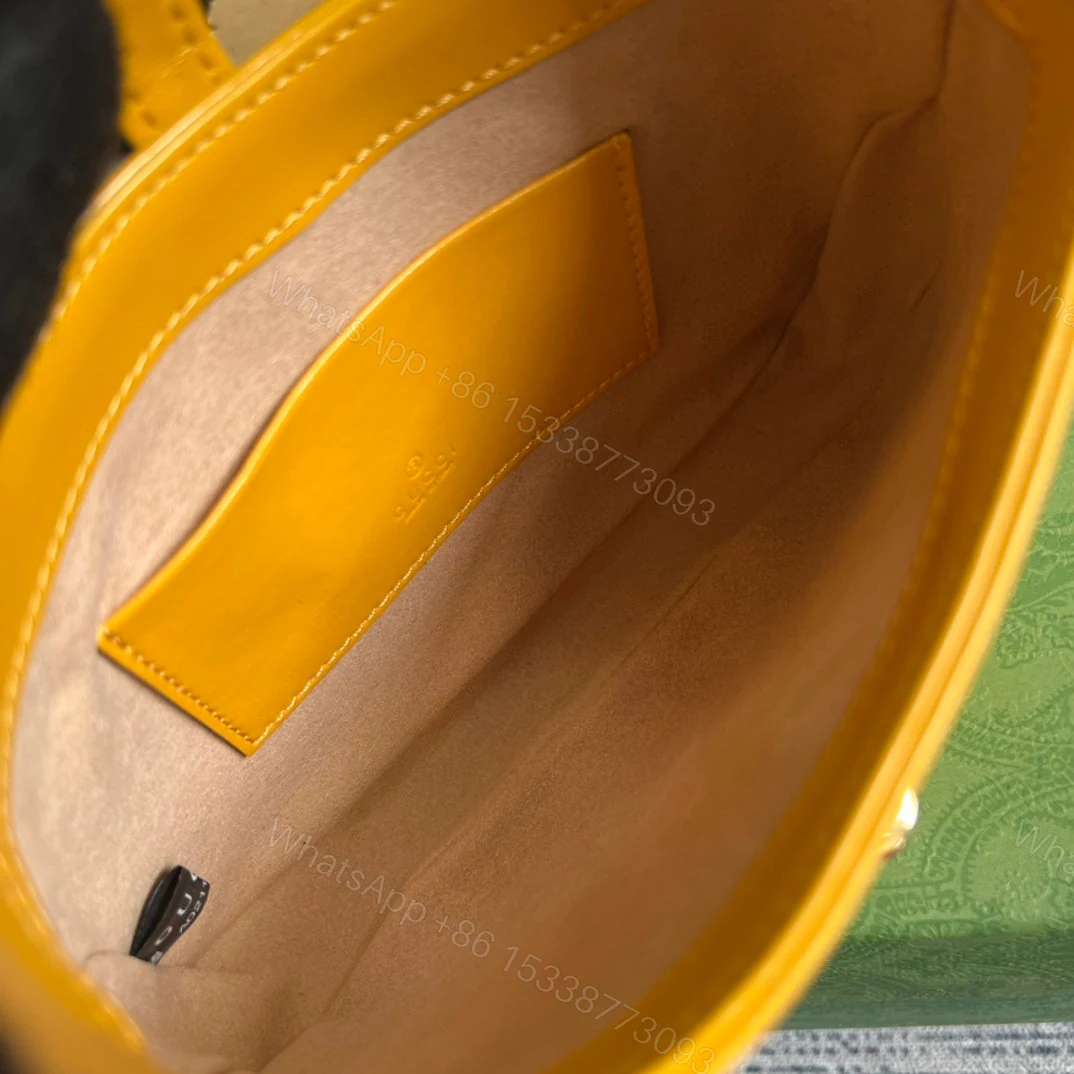 View 8 of GG JACKIE MINI 19 SHOULDER BAG IN YELLOW CALFSKIN
