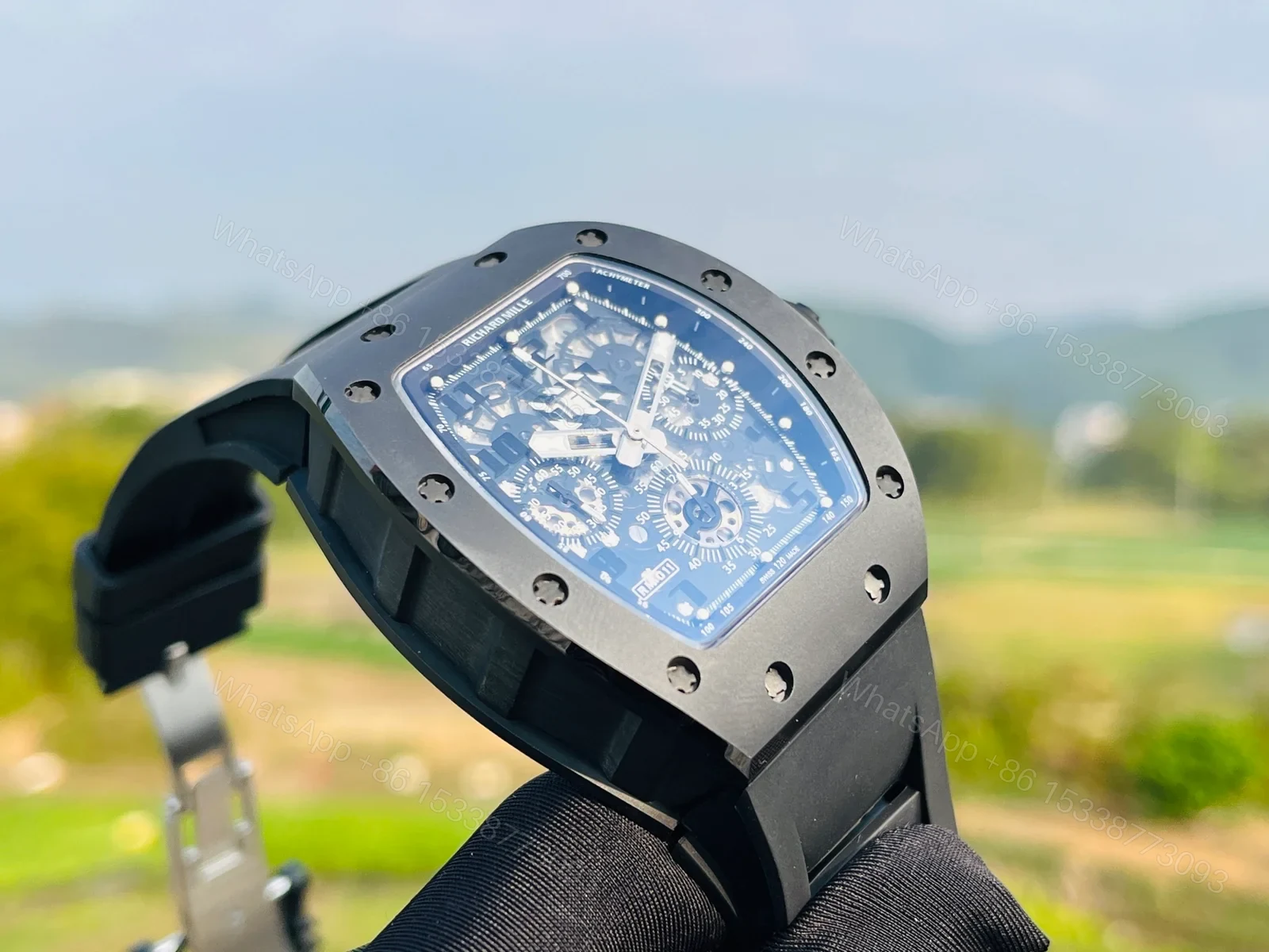 View 3 of Richard Mille RM011-FM Stainless Steel Automatic Chronograph Watch RM011-FM-SS