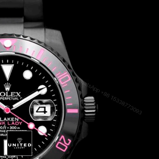 View 7 of Rolex Submariner 116610N Pink Venom Black Dial Replica