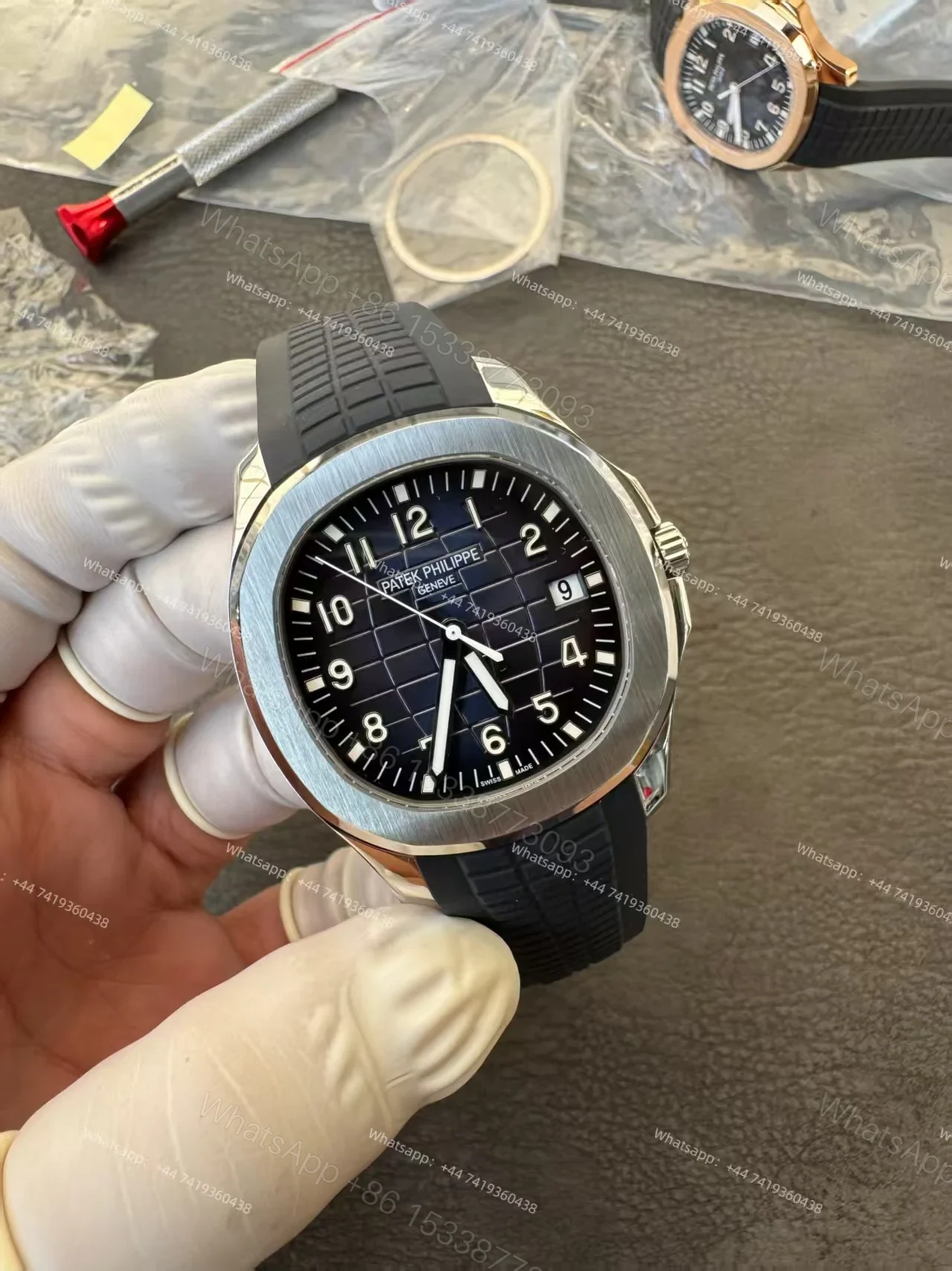 View 4 of Patek Philippe Super Clone Aquanaut 5168G-001 Blue Dial 42.2MM