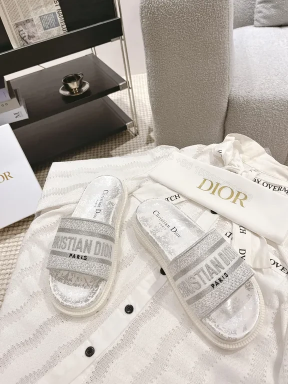 View 7 of Textured Dior-Inspired Knit Slip-Ons: Luxe Comfort Sandals
