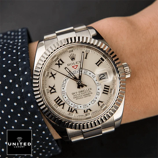 View 8 of Rolex Sky-Dweller 326939 White Dial Oyster Replica