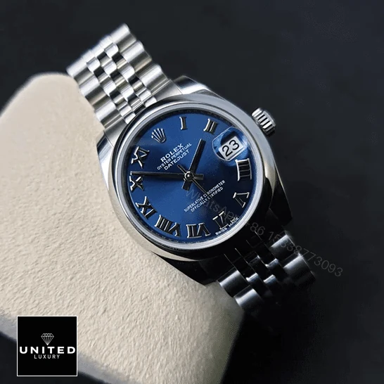 View 7 of Rolex Datejust 178240-0037 Midsize Blue Steel Replica