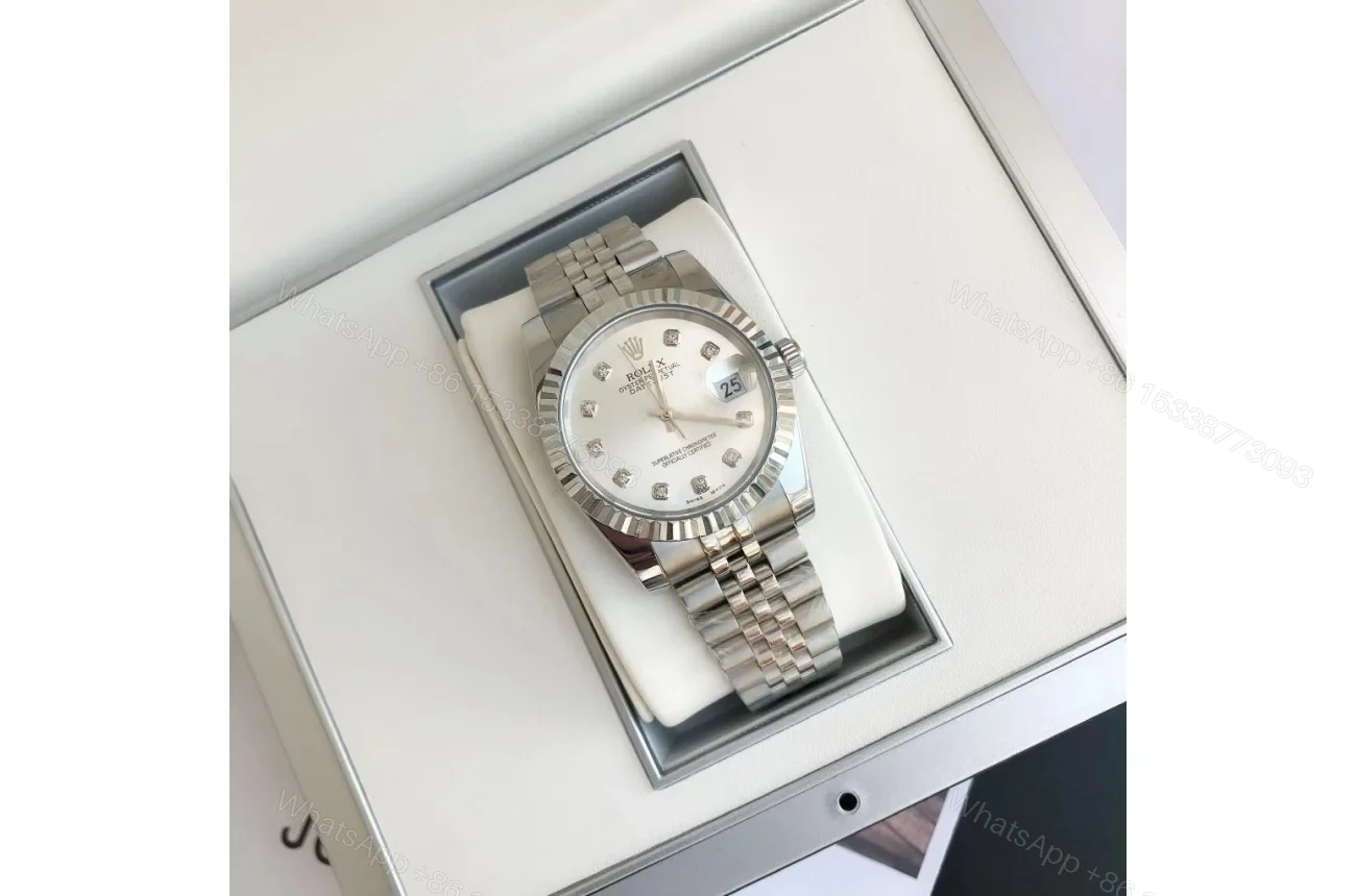 View 3 of Replica Rolex Datejust SS/SS Jub Sliver/Dia 36/28 mm