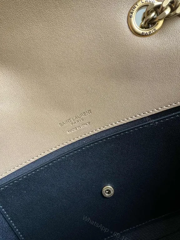 View 3 of Quilted Crossbody Bag with Gold Chain - Luxe Chic Style