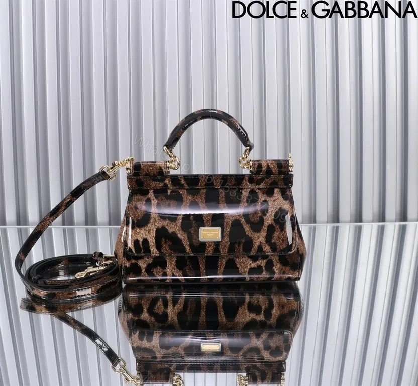 Leopard-Patent Satchel: Chic Dolce & Gabbana Handbag — view 1