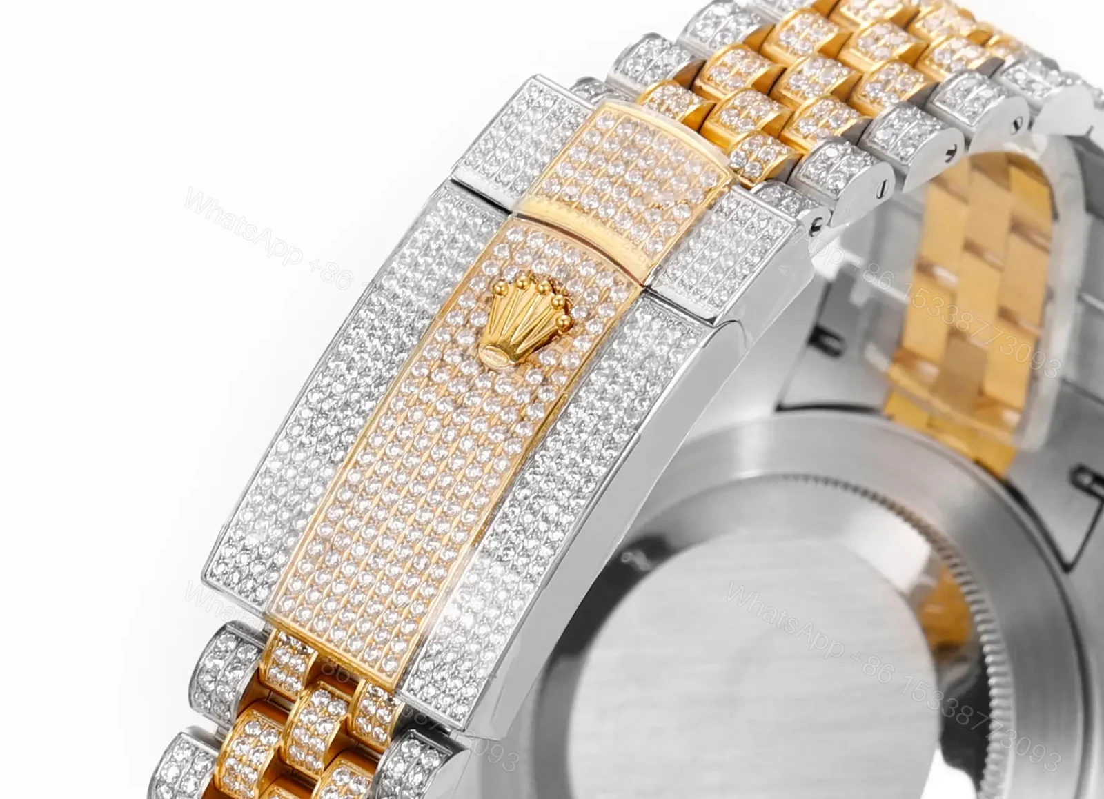 View 9 of Stunning rainbow bezel datejust replica 36MM Pavé Diamond Edition RG-DJ36-RAINBOW-BEZEL-PAVE