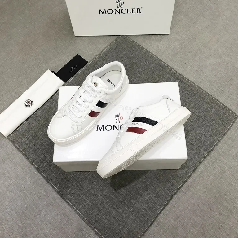 View 6 of Moncler Striped Leather Low-Tops: All-Day Comfort Sneakers