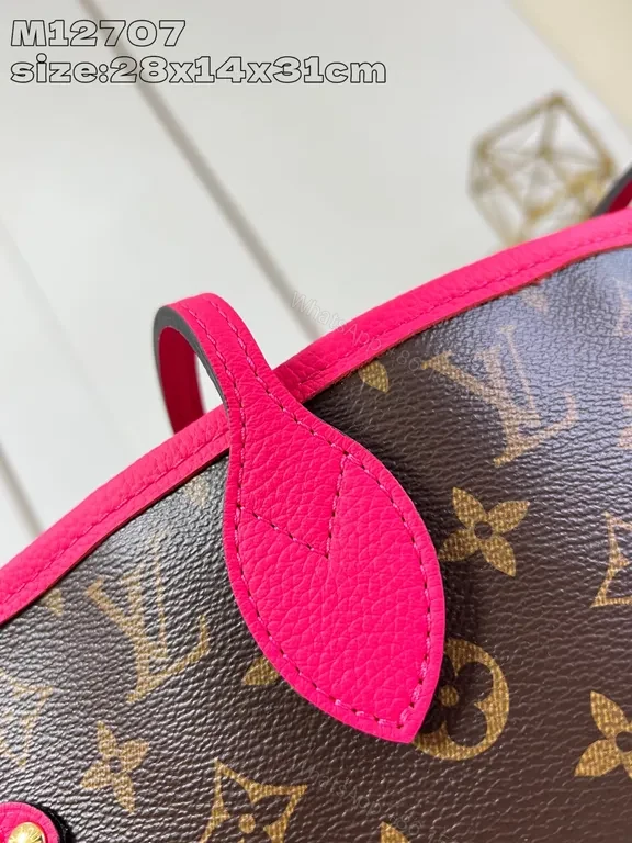 View 3 of Chic Monogram Messenger: Bold Pink Trim, Luxe Everyday Bag