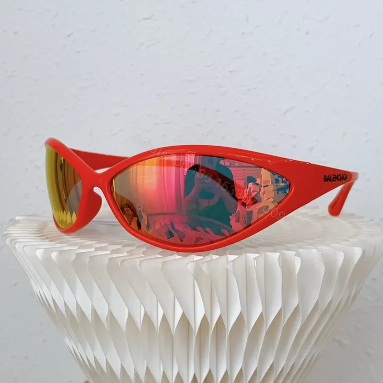 View 3 of Translucent White Balenciaga-Inspired Sunglasses with UV400 Lenses