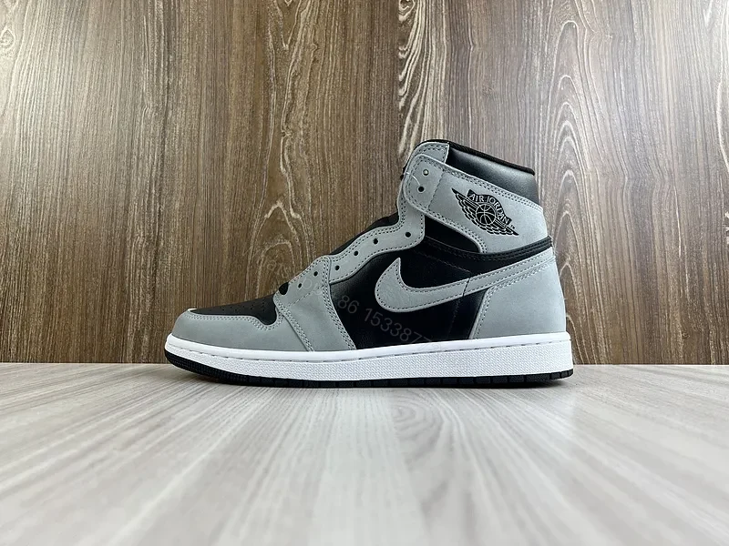 Midnight Charcoal Slate Air Jordan-Inspired High-Tops: Luxury Comfort — view 1