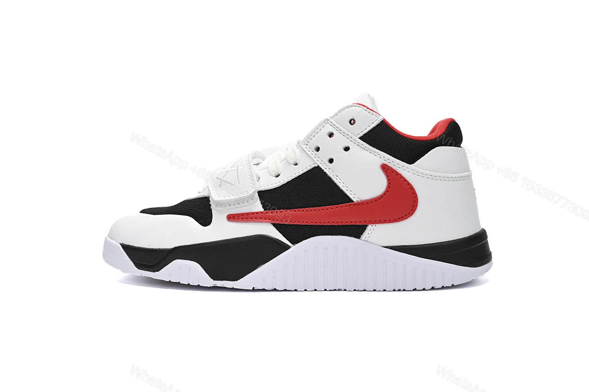 View 9 of Travis Scott x Jordan Cut The Check Nice Kicks Black White Red FZ8117-407