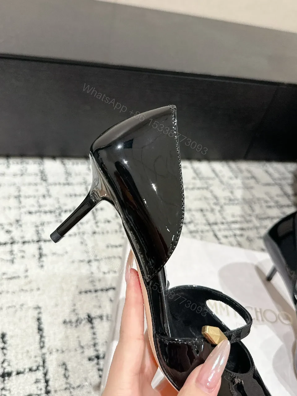 View 9 of Chic Patent Slingback Heel of Fancy Pointed Toe