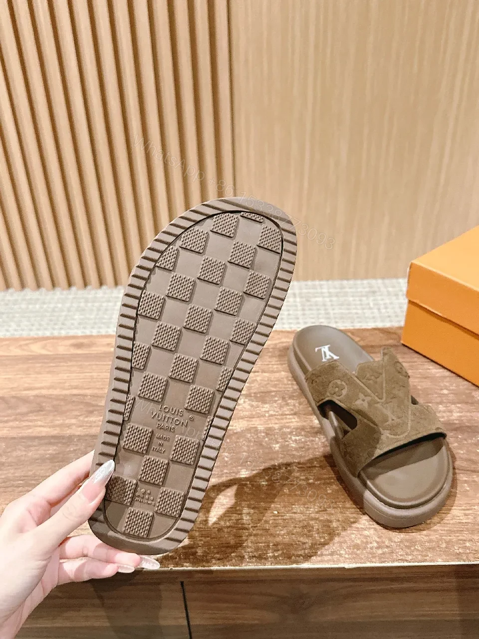 View 5 of Monogram Monotone Luxe Slide: Cushioned Comfort