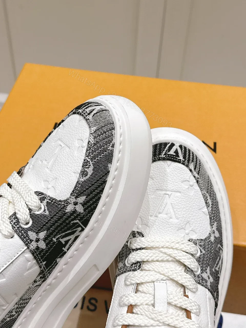 View 3 of Casual Luxe LV-Patterned Sneakers: Modern City Comfort