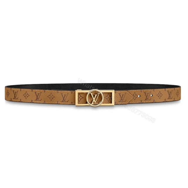 LOUIS VUITTON MONOGRAM CEINTURE DAUPHINE TAN NOIR BELT – B151 — view 1