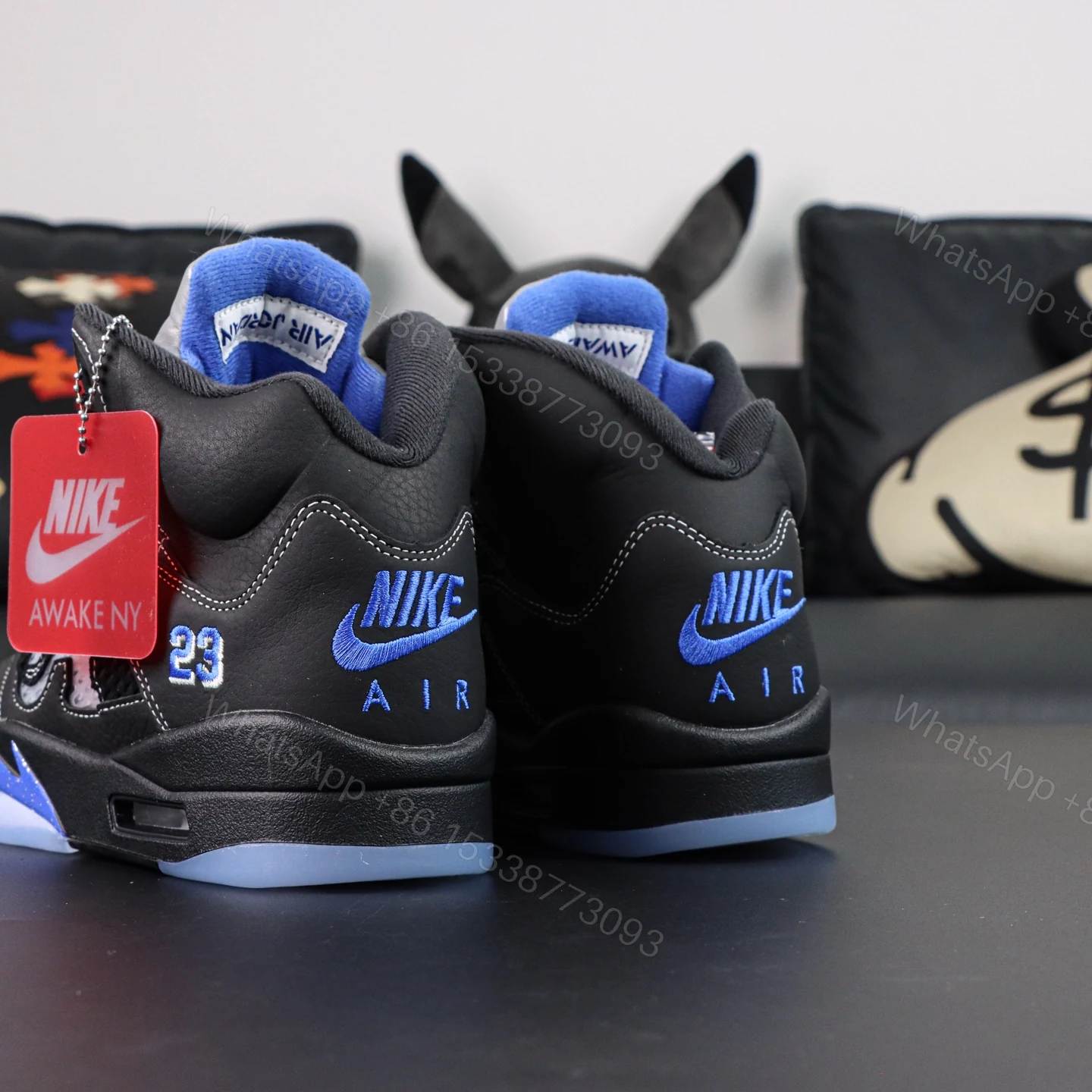 View 5 of Awake NY x Air Jordan 5 Retro Black Reps