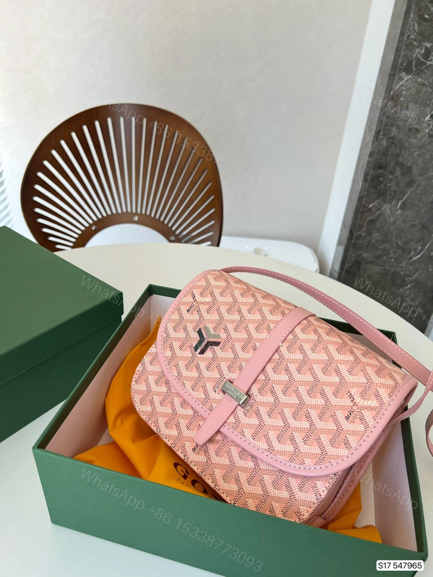 View 4 of GOYARD BELVEDERE PM BAG PINK 22CM